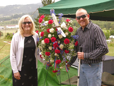 Sue Holm and Nathan Holm, friends of Frank Macy and American Junior