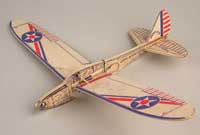 Jim Walker's Army Interceptor balsa model in gliding mode