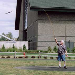 Flying a Whip-Power model plane