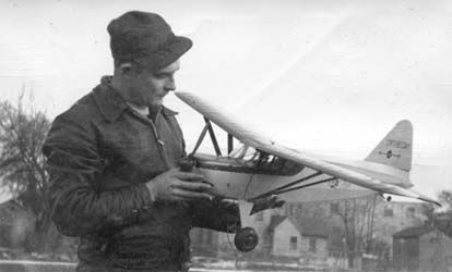 Chuck Hein with a model Cub