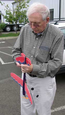 Noel Martin and his RC Pursuit a Jim Walker historic model